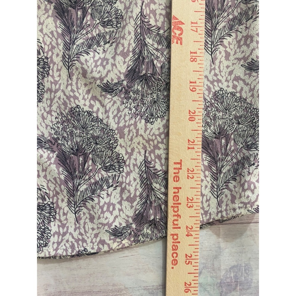 BODEN Crepe Tank Top size US 4 UK 8 Purple Floral Pleat Keyhole Tied - Picture 16 of 16